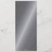 Menu Chic toile d'araignée diamantée gris argenté plat (Dos)