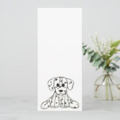 Menu Chien en dalmate dessin simple noir (Debout devant)