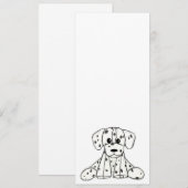 Menu Chien en dalmate dessin simple noir (Devant / Derrière)