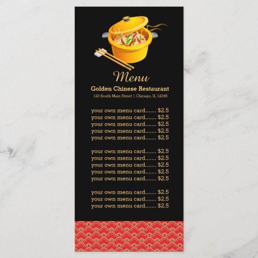 Menu Chinees restaurant (Voorkant)