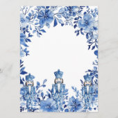 Menu Chinoiserie Blue White Floral Nutcracker Soldiers (Dos)