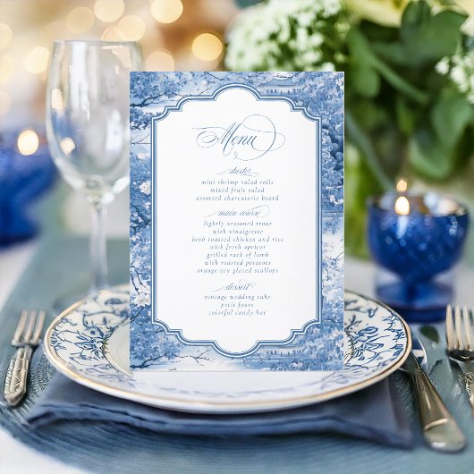 Menu Chinoiserie Bordure Motif et décorative ID1094