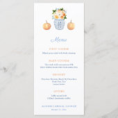 Menu Chinoiserie Chic Citrouille Automne Wedding shower (Devant)