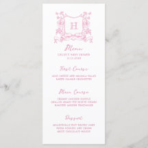 Chinoiserie Russe Bow Floral Crest Baby shower