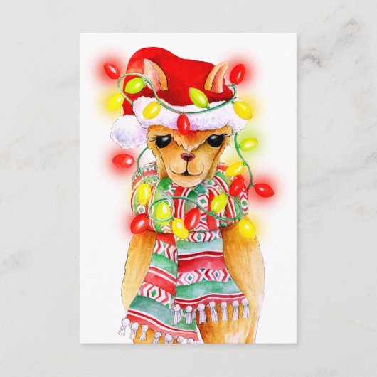 Menu choix options repas mignonne Llama (Devant)