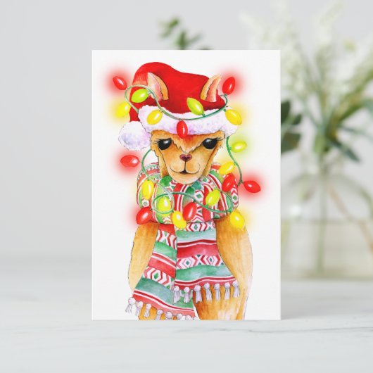 Menu choix options repas mignonne Llama (Debout devant)