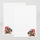 Menu Chouette de Noël (Devant / Derrière)