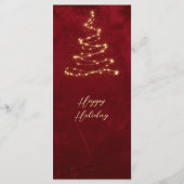 Menu Christmas Party Red Velvet with Tree Manu Card (Dos)