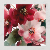 Menu  Christmas Themed Red Floral Wedding  (Dos)