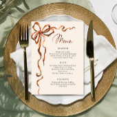 Menu Christmas Whimsical Funky Boho Bow Dinner Party