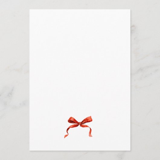 Menu Christmas Whimsical Funky Red Bow Dinner Party (Dos)