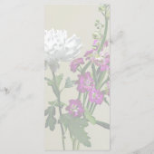 Menu Chrysanthème blanc et Muflier pourpre (Dos)