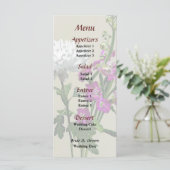 Menu Chrysanthème blanc et Muflier pourpre (Debout devant)