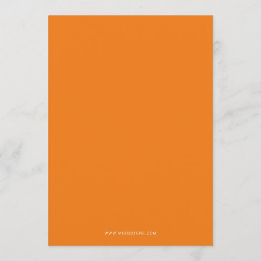 Menu Chute Burnt Orange Citrouille Patch Anniversaire (Dos)
