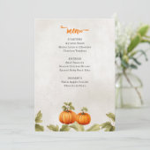 Menu Chute Burnt Orange Citrouille Patch Anniversaire (Debout devant)