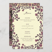 Menu Chute Cadre Floral Sweet Boho Décontracté Mariage  (Devant / Derrière)