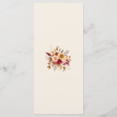 Menu Chute dorée Terracotta Floral (Dos)