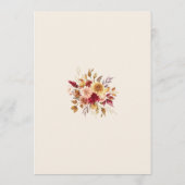 Menu Chute dorée Terracotta Floral (Dos)