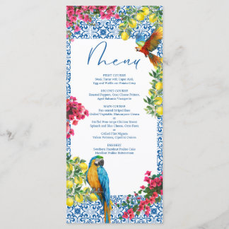 Menu Ciao Baby Carrelage Bleu Italien Citrons Baby Show