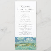 Menu Ciel bleu avec Mariage de champ vert (Devant)