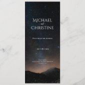 Menu Ciel nocturne mariage sous les étoiles (Dos)