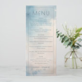 Menu Ciel nuageux bleu élégant (Debout devant)