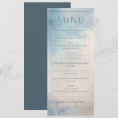 Menu Ciel nuageux bleu élégant (Devant / Derrière)
