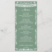 Cielito Lindo Sage Green Papel Picado Baby Shower