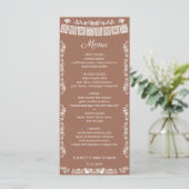 Menu Cielito Lindo Terracotta Papel Picado Baby Shower (Debout devant)