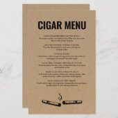 Menu Cigar (Devant / Derrière)