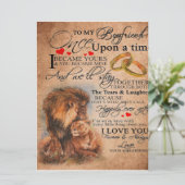 Menu Citation d'amour pour petit ami, ami garçon cadeau (Debout devant)