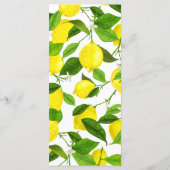 Menu Citron à l'aquarelle (Dos)