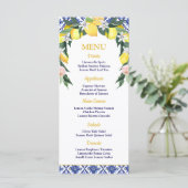 Menu Citron bleu italien carreaux de Fête des mariées M (Debout devant)
