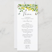 Menu Citron botanique d'été (Devant)