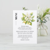 Menu Citron & Magnolia Floral Citrus Mariage (Debout devant)