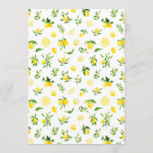 Menu Citrons et Mariage de feuillage (Dos)