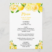 Menu Citrons et Mariage de feuillage (Devant)