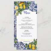 Menu Citrons méditerranéens Portugais Mariage (Devant / Derrière)