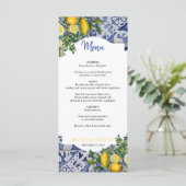 Menu Citrons méditerranéens Portugais Mariage (Debout devant)