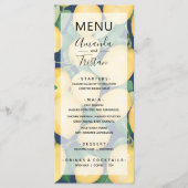 Menu Citrons vert sur Mariage bleu marine (Devant)