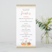 Menu Citrouille d'automne Florals Parties scintillant o (Debout devant)