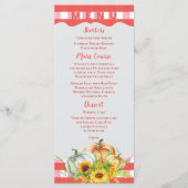 Menu Citrouille d'automne Tournesol Noir Réception Dîne (Devant)