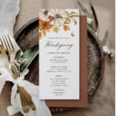 Menu citrouille Élégant Thanksgiving