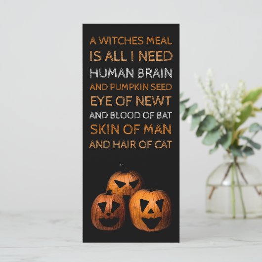 Menu Citrouille Halloween (Debout devant)