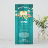 Menu Citrouille turquoise de céréales en bois Automne T (Debout devant)