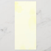 Menu Citrus d'aquarelle citron (Dos)