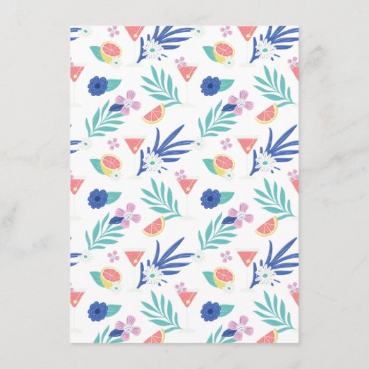 Menu Citrus Tropical Fruit Signature Cocktail Boissons (Dos)