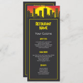 Menu City Sunrise, Restaurant Slimline (Devant / Derrière)