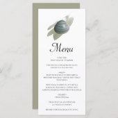 Menu Clam Mariage d'aquarelle (Devant / Derrière)