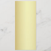 Menu Classé Elegant Royal Blue et Gold Floral Mariage (Dos)